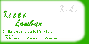 kitti lombar business card